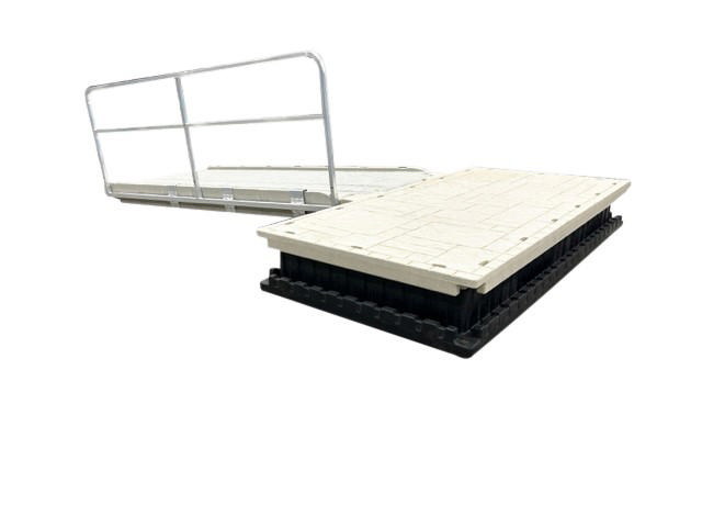 12' Classic Railing For 12' Wave Dock Ramp, 1-1/2