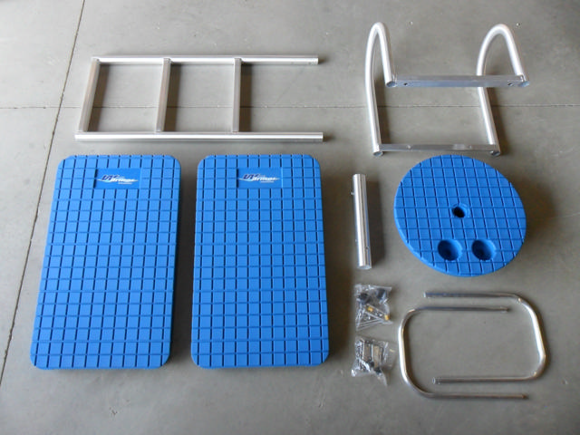 Otter Island Swim Raft Seat/Table/Ladder-Blue