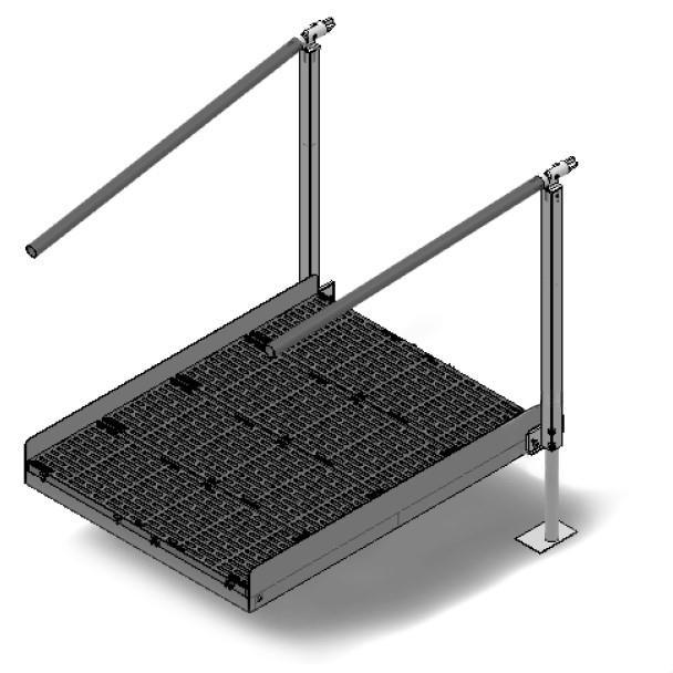 QRamp Sloping Module #1 - 4' Sloping With Legs (4'X3')